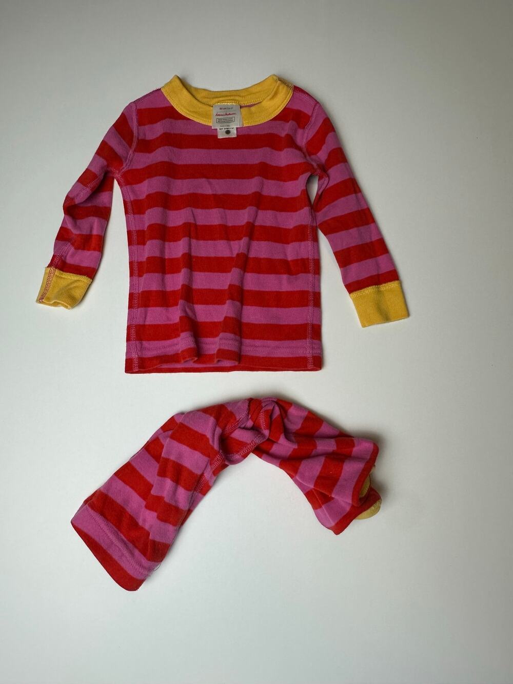 Hanna Andersson Striped Long John Pajama Set